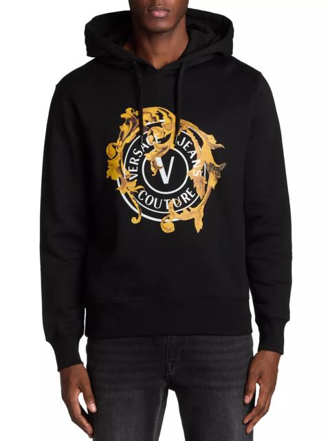 VERSACE JEANS COUTURE Brushed Fleece Logo Hoodie
