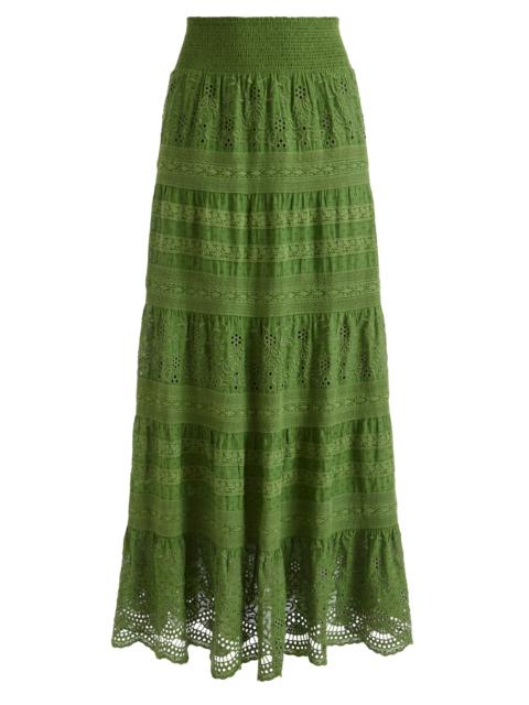 Alice + Olivia AISHA TIERED MAXI SKIRT