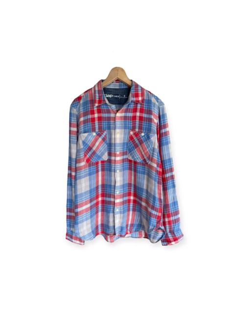 Other Designers Vintage Gap Multipocket Plaid Tartan Flannel Shirt