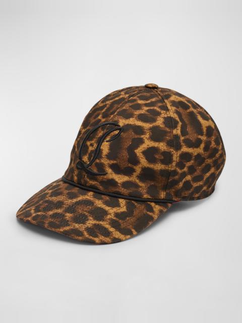 Men's Mooncrest Canvas Leopard 50s Baseball Cap