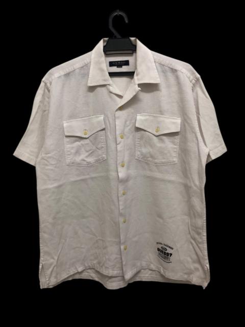 Other Designers Vintage - GUESS CLASSIC OPEN COLLAR DOUBLE POCKET WAFFLE COTTON SHIRT