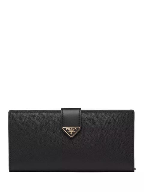 Prada Large Saffiano and Smooth Leather Wallet