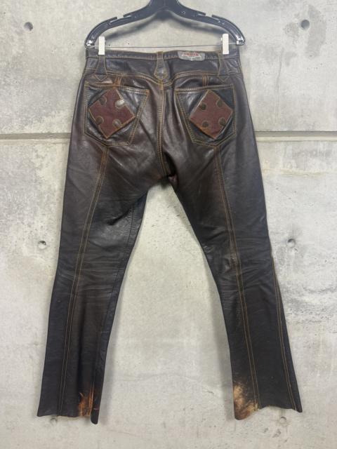 Other Designers Japanese Brand - SKKIN USA Vintage Leather Pants flare stingray