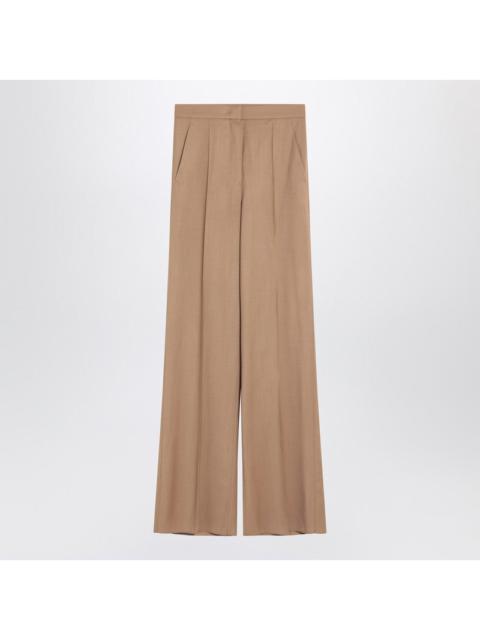 Max Mara Max Mara Wide Beige Wool Trousers Women