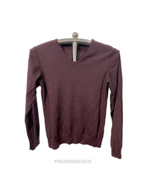Lanvin Merino V-Neck Sweater - Maroon