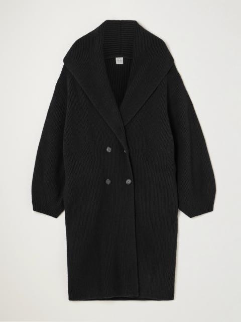 TOTEME Double-breasted Ribbed Wool Cardigan