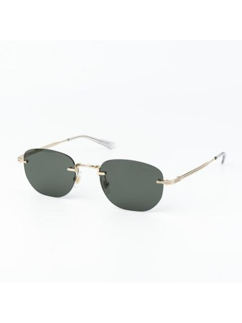Other Designers Montblanc Women Sunglasses Gold Grey Square Rimless MB0303S 001 NEW AUTHENTIC