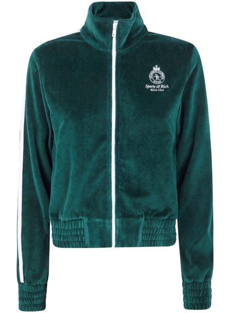 Sporty & Rich Crown Tennis "Elio" Velour Track Jacket