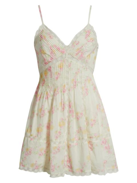 LoveShackFancy LoveShackFancy Docila Minidress in White Peach at Nordstrom