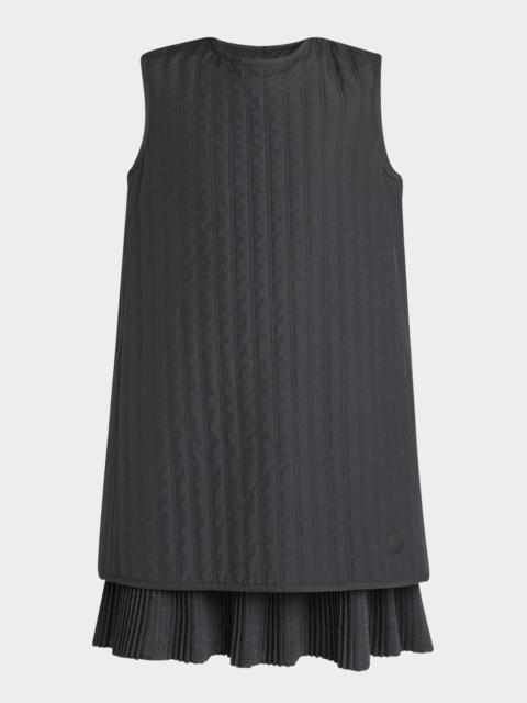 Moncler Quilted Sleeveless Shift Dress