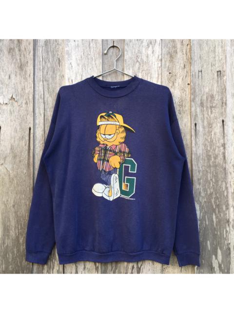 Other Designers Vintage - Vintage Garfield Sweatshirt Big Print Faded Old Sweatshirt