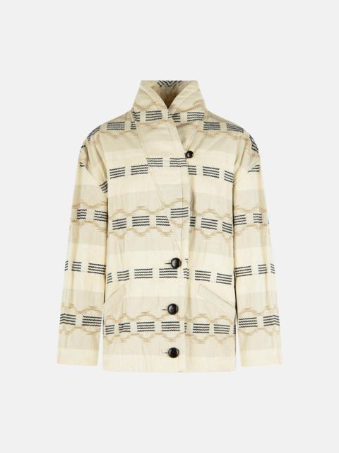 Isabel Marant Étoile 'QUAYLA' BEIGE COTTON BLEND JACKET