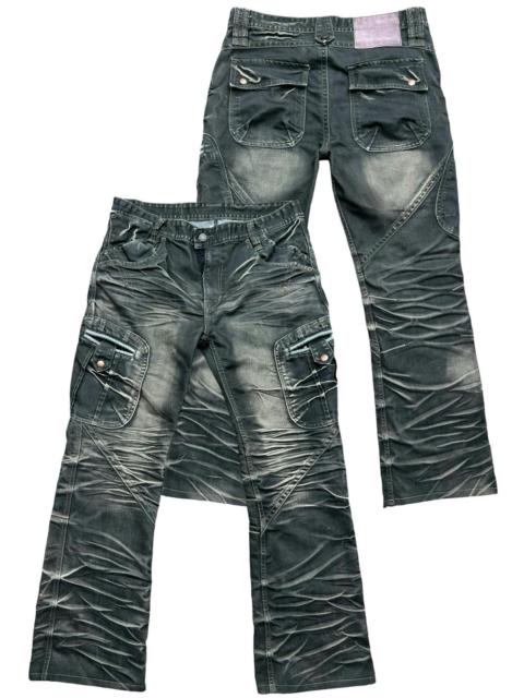Other Designers Japanese Brand - Flare Japan Bondage Multipocket Punk Baggy Denim Jeans 36x30