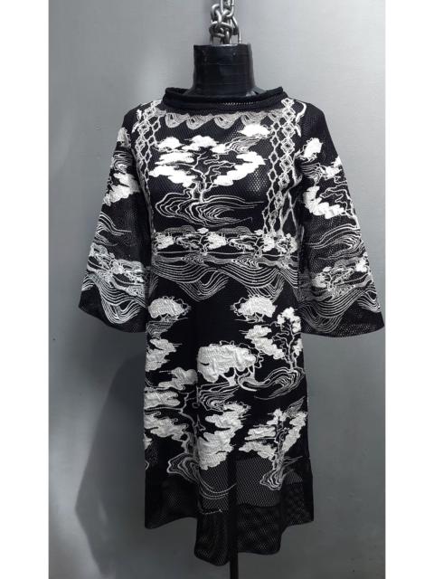 Other Designers Vivienne Tam Spring Summer 1997 Embroidered Mesh Dress