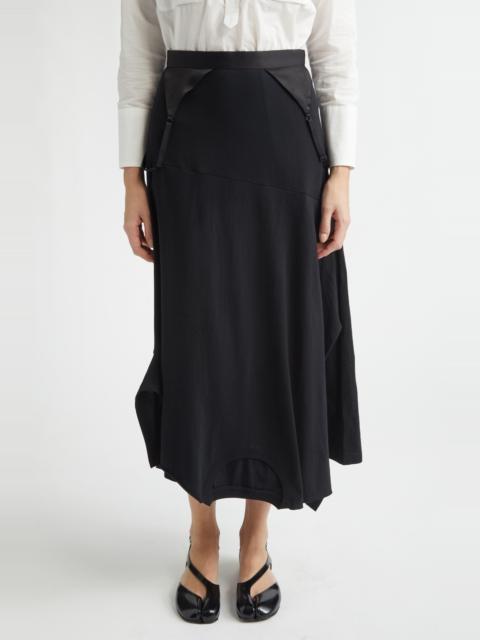 UNDERCOVER Undercover Mixed Media Skirt in Black at Nordstrom