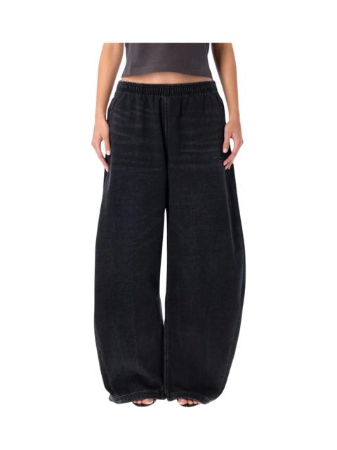 Alexander Wang Alexander Wang Wide-leg Black Denim Sweatpants