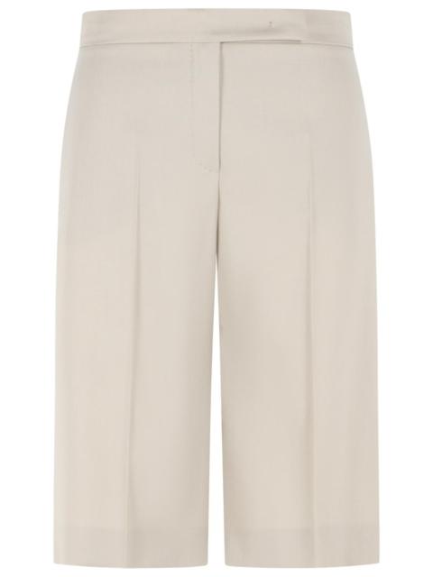 Max Mara Max Mara 'Umile' Bermuda Shorts In Wool, Mohair And Sand Silk Tela Women