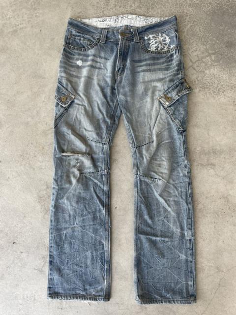 Hysteric Glamour TWENTY WORKS Distressed Studded Tribal Tattoo Slanted Cargo