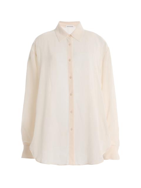 The Frankie Shop Peri Georgette Shirt ivory