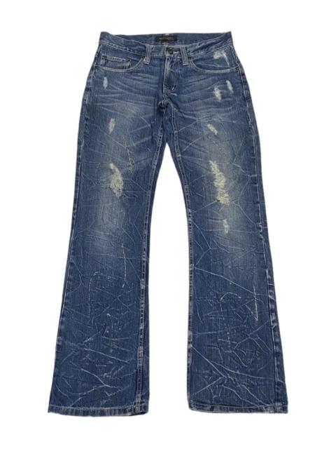 UNDERCOVER FLARED JEANS RIPS DISTRESS JAPANESE BRAND UNDERCOVER STYLE