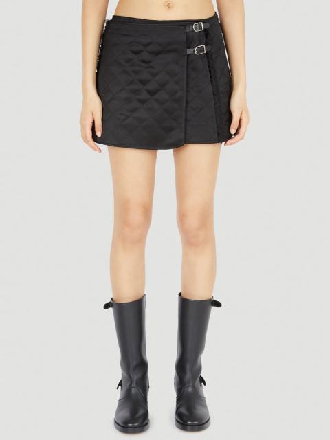 DURAZZI MILANO Quilted Buckle Mini Skirt