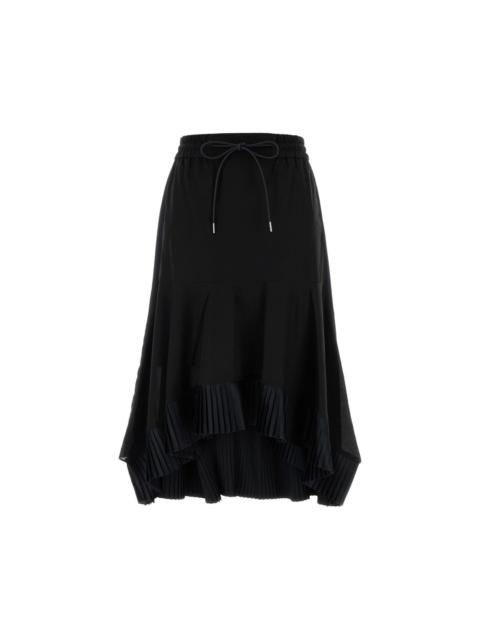 sacai SACAI Black Cotton Skirt New & Authentic (Women's size:8;)