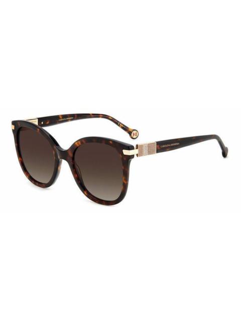 CAROLINA HERRERA Carolina Herrera Brown Shaded Cat Eye Ladies Sunglasses HER 0134/S 0086/HA 55