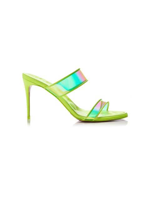 Christian Louboutin Just Loubi 85mm PVC, Patent Leather Sandals yellow