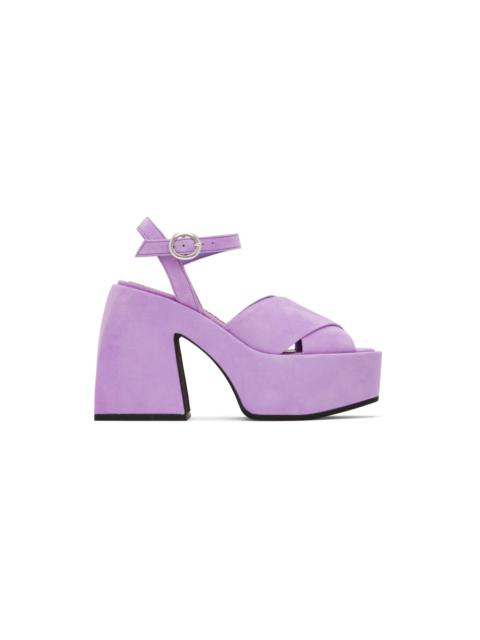 NODALETO Purple Bulla Joni Heeled Sandals