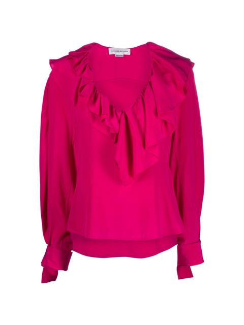 Victoria Beckham ruffled silk blouse
