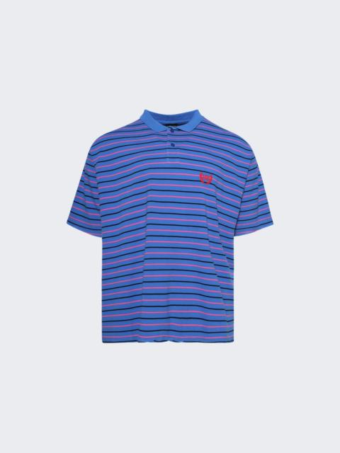 BALENCIAGA Short Sleeve Regular Polo Blue And Pink