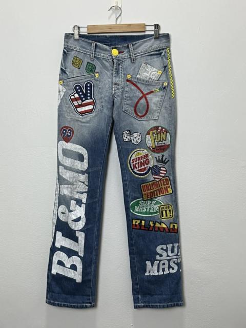 Other Designers Japanese Brand - BLUE MOON BLUE SURFMASTER Full Printed Jeans