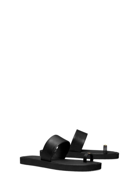 TORY BURCH Tory Burch Toe Loop Sandal in Perfect Black /Gold at Nordstrom