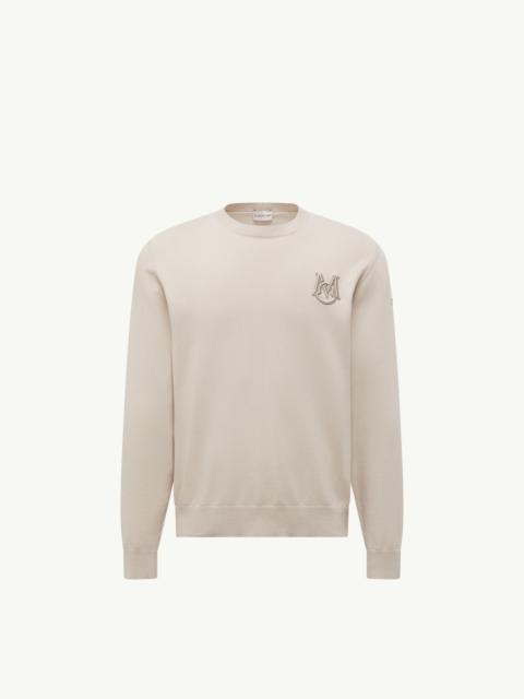 Moncler Embroidered Monogram Cotton Sweater