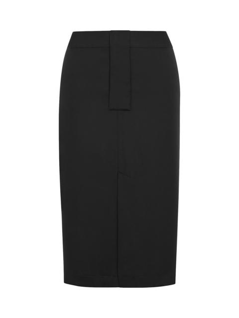 Pencil Skirt In Silk Crêpe De Chine