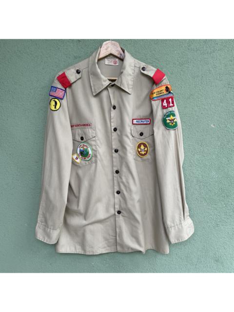 Other Designers Vintage - Vtg BOY SCOUTS OF AMERICA Patches Button Ups Long Sleeve
