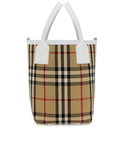 Burberry Embroidered Canvas Mini London Handbag