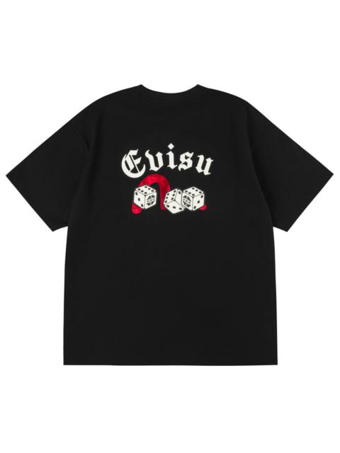 EVISU Poker Lucky Dice and Flocked Seagull T-shirt - Black