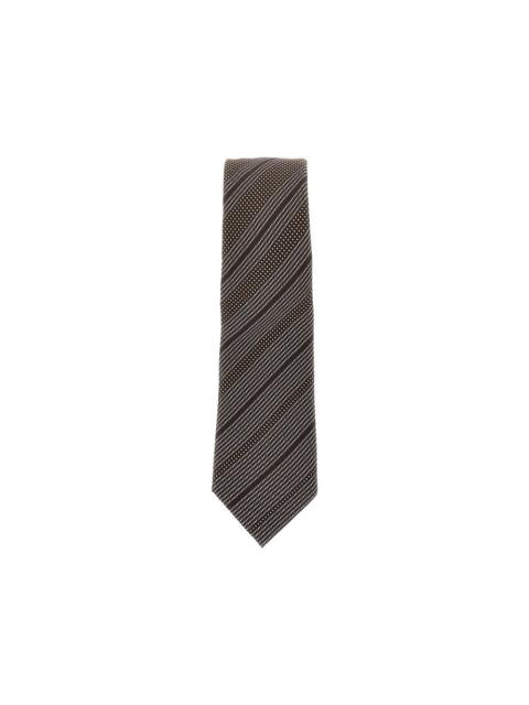 EMPORIO ARMANI SILK TIE WITH JACQUARD MOTIF