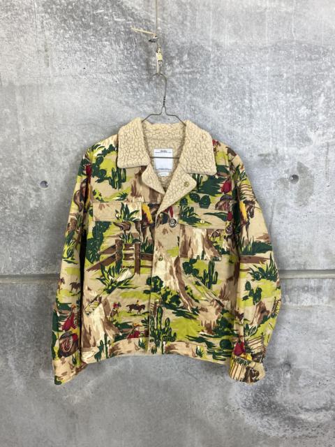 visvim NWOT VISVIM WESTERN PRINT SHEARLING JACKET SIZE 3