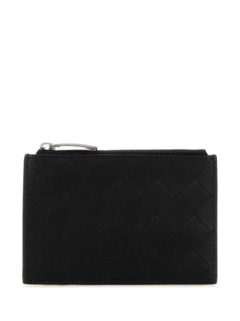 Bottega Veneta Bottega Veneta Men Black Leather Card Holder