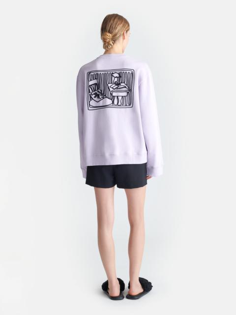 Nanushka Printed Cotton-Fleece Sweatshirt