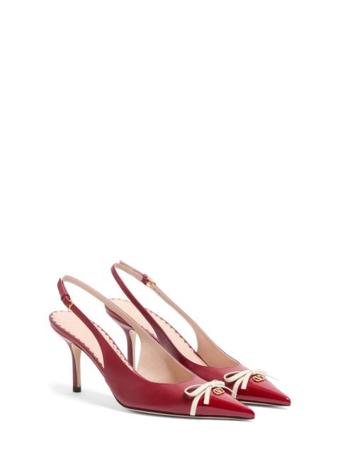 Valentino Valentino Garavani Bepointy Pointed Toe Slingback Pump in Red/Ivory at Nordstrom
