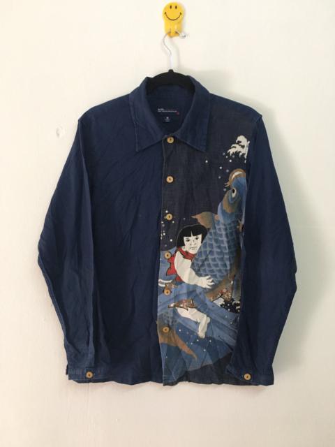 Other Designers Japanese Brand - Vintage N.T.R.L japanese Ancient Koi Fish Long Sleeve