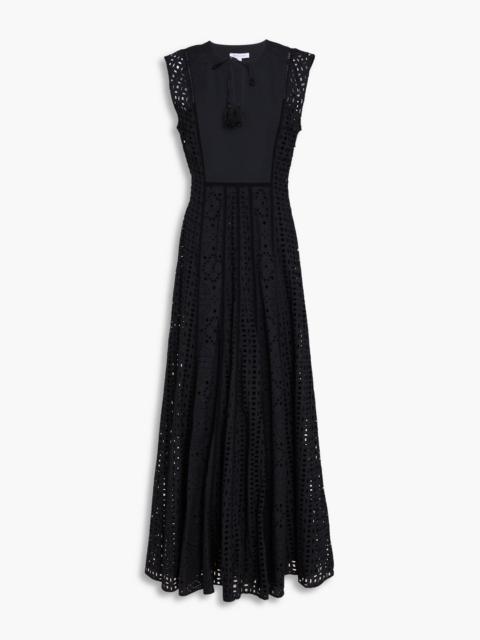 VERONICA BEARD Alina broderie anglaise cotton maxi dress