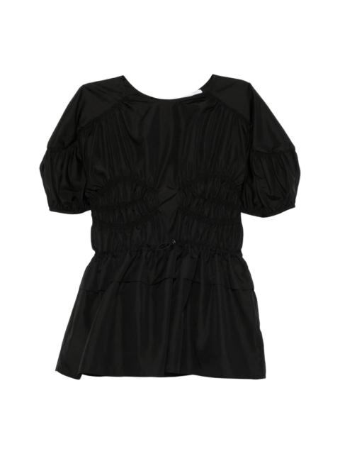 CECILIE BAHNSEN Short Sleeve Peplum Top