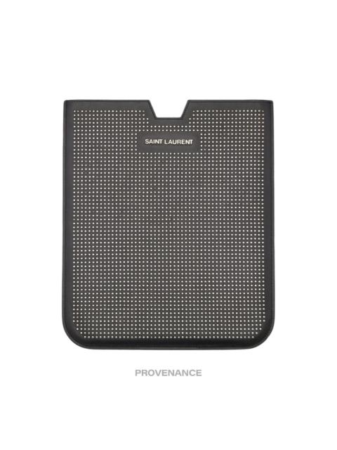 SAINT LAURENT Saint Laurent Paris SLP iPad Case - Studded Black Leather