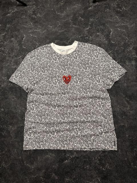 Other Designers Rare Keith Haring Overprint Centre Heart Logo T-Shirt