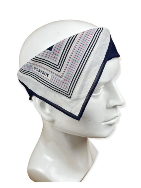Other Designers Vintage - PLAYBOY BANDANA HANDKERCHIEF NECKERCHIEF - HC 0337