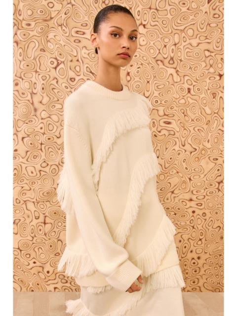 ULLA JOHNSON Ina Oversized Fringe Pullover